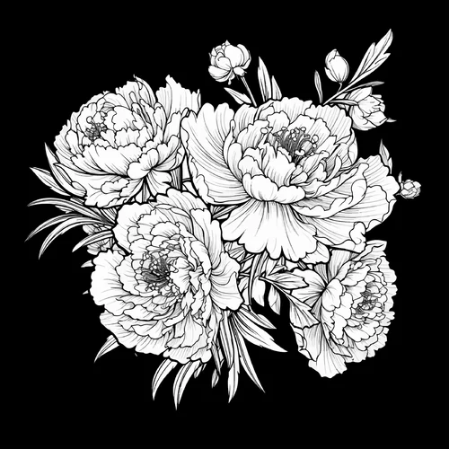 Цветочная композиция 041 (пионы) 